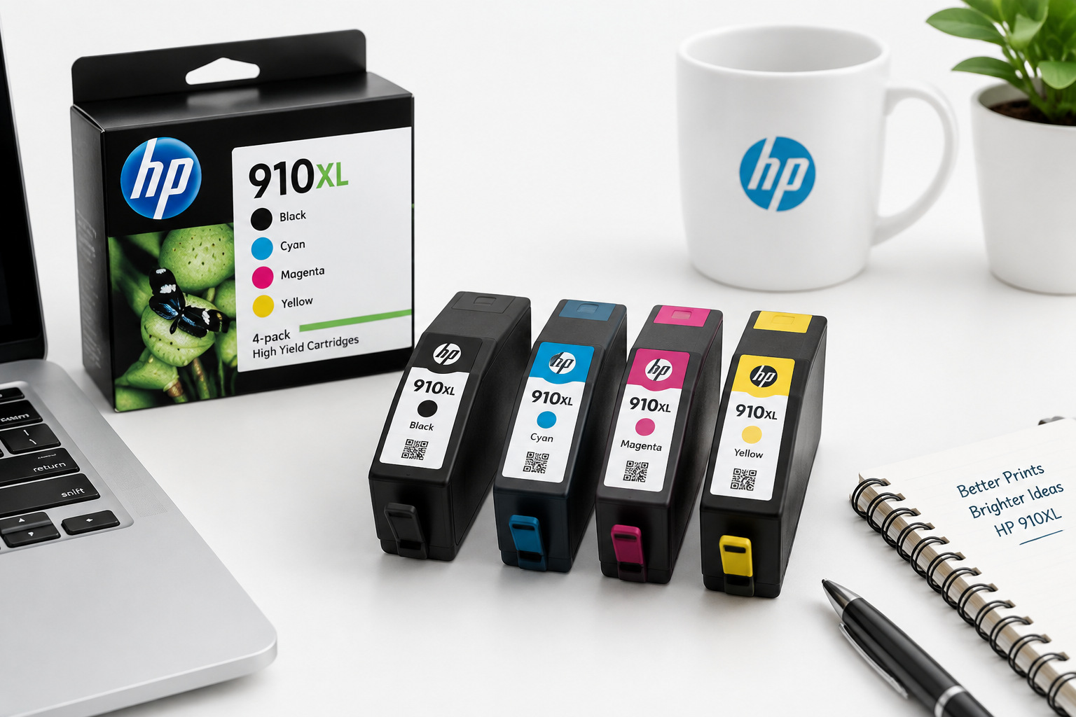 HP 910XL ink cartridges for compatible HP printers