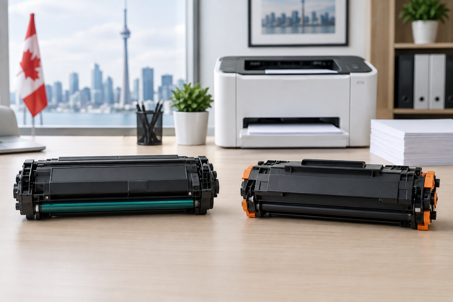 OEM vs compatible toner cartridge comparison for Canadian printer users