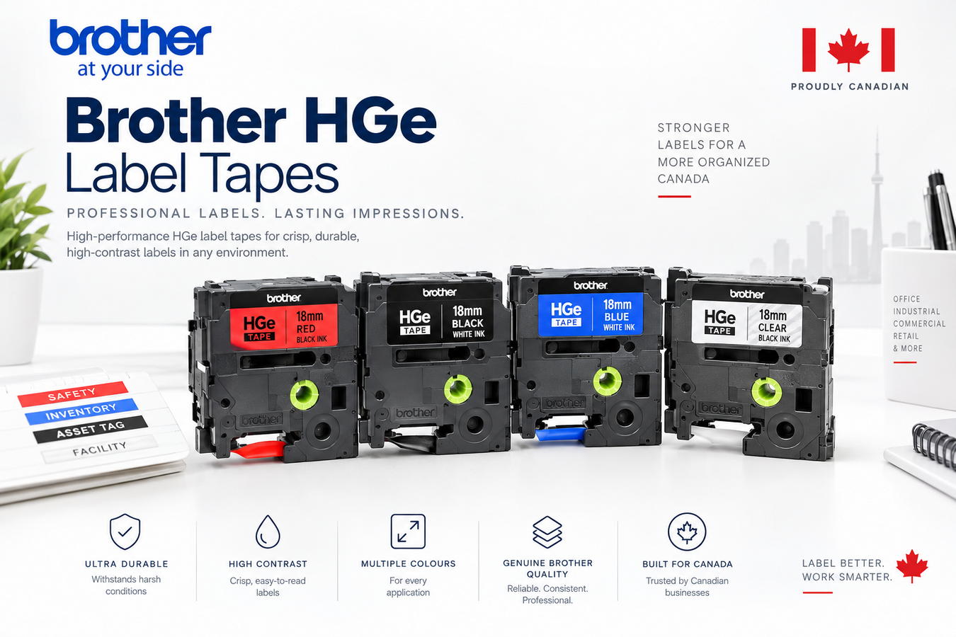 Brother HGe Label Tapes Canada