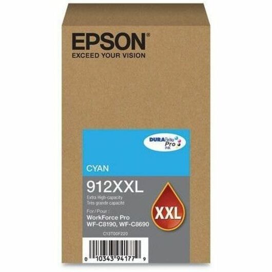 Cartouche d'encre cyan originale haute capacité Epson T912XL (T912XL220)