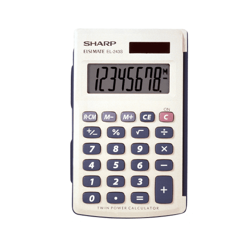 Sharp EL243S 8-digit Hand-held Calculator – Calculators | SHARP Canada