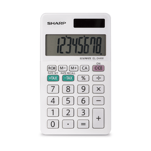 SHARP EL244WB 8-DIGIT HAND-HELD CALCULATOR – Calculators | SHARP Canada