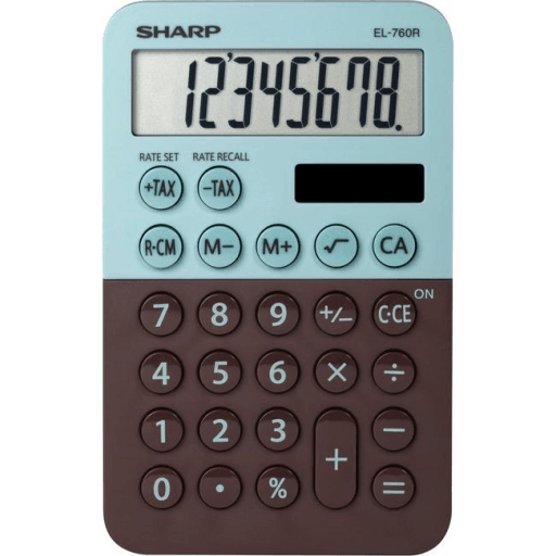 SHARP EL760RBMT XL-8 DIGIT DISPLAY CALCULATOR-MINT CHOCOLATE – Calculators | SHARP Canada