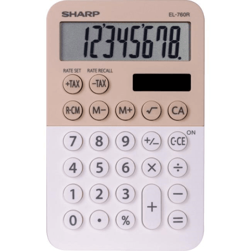 SHARP EL760RBLA XL-8 DIGIT DISPLAY CALCULATOR-LATTE – Calculators | SHARP Canada