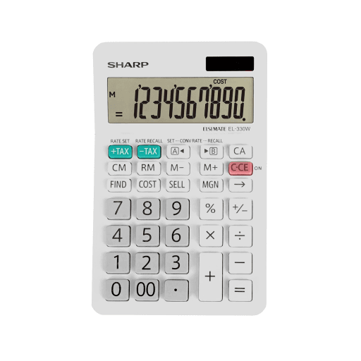 SHARP EL330W Twin Power XL 10-digit Display – Calculators | SHARP Canada