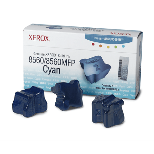 108R00723 Genuine Xerox Solid Ink Cyan, Phaser 8560/8560MFP (3 Sticks) – Solid Ink | Xerox