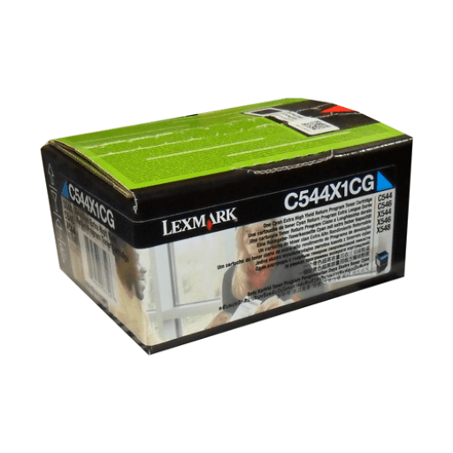 Lexmark C/X544,546,X548 Cyan Toner Cartridge Standard Compatible With: Lexmark C/X Series (Colour: Cyan) – Non Moving | Lexmark