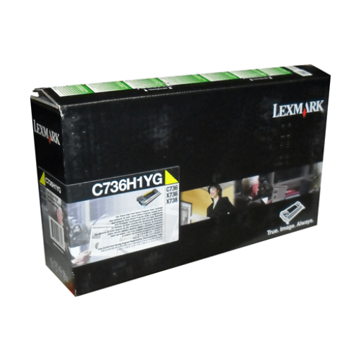 Lexmark C736/X738 Return Program Toner Cartridge, Extra High Yield, Compatible with: Lexmark C736, X738 (Colour: Yellow) – Non Moving | Lexmark