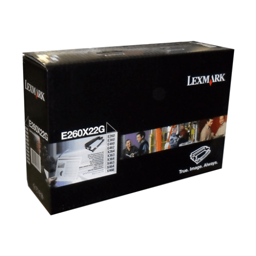 Lexmark E260X22G Photoconductor Colour: N/A Yield Type: Standard Compatible with: Lexmark E260, X260, 36x, 46x – Non Moving | Lexmark