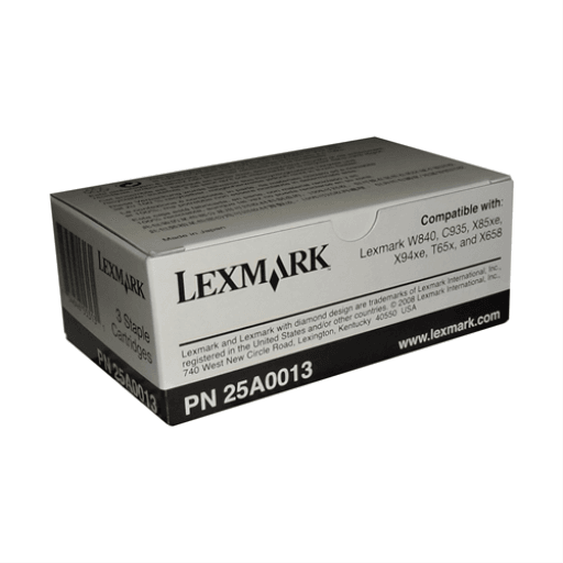 Lexmark 3-Pack 15K Finisher Staples Compatible with: Lexmark Printer Series Canada Yield Type: Standard – Non Moving | Lexmark