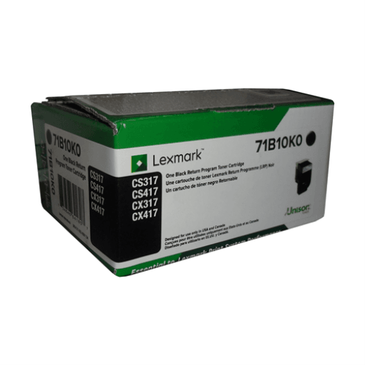 Lexmark 71B10K0 Toner Cartridge Standard Compatible With: Lexmark CS/CX317, 417, 517 (Colour: Black) – Non Moving | Lexmark
