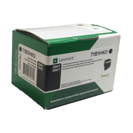 Lexmark 71B1XK0 8K High Yield Toner Cartridge Compatible with: Lexmark CS CX Series (Colour: Black) – Non Moving | Lexmark