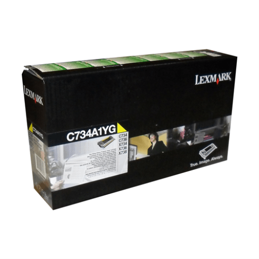 Lexmark C/X734,746,X738 6K Standard Toner Cartridge Compatible with: Lexmark C734,X734,746,X738 (Colour: Yellow) – Non Moving | Lexmark