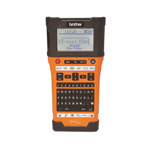 Brother PT-E500VP Advanced Industrial Handheld Labeller with Computer Connectivity (USB) – PTouch | Brother