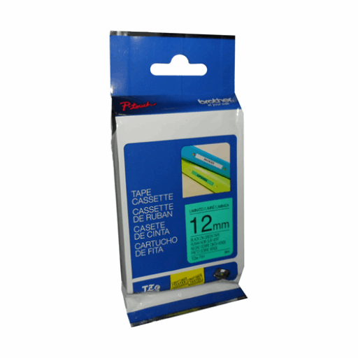 Brother Genuine TZe731 Black on Green Laminated Tape for P-touch Label Makers, 12 mm wide x 8 m long – PTouch | Brother