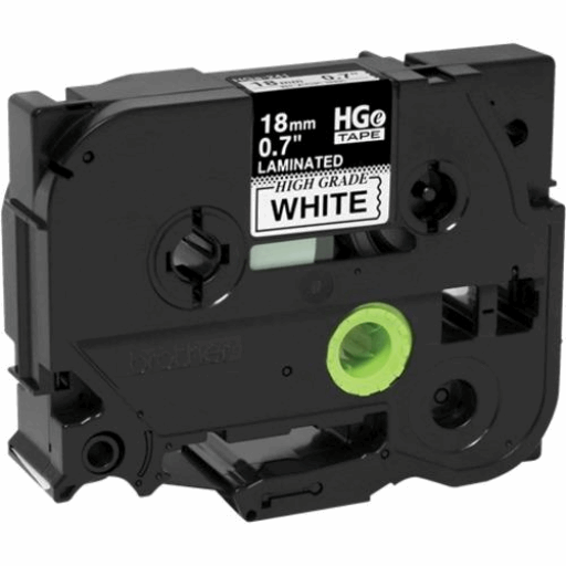 Brother HGE2415 Pack Black on White HGe 18 mm Tape with Standard Adhesive, 8 m 5-pack – PTouch | Brother