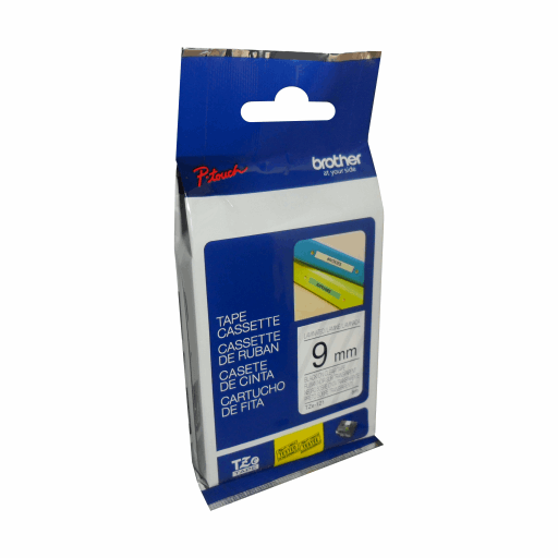 Brother Genuine TZe121 Black on Clear Laminated Tape for P-touch Label Makers, 9 mm wide x 8 m long – PTouch | Brother