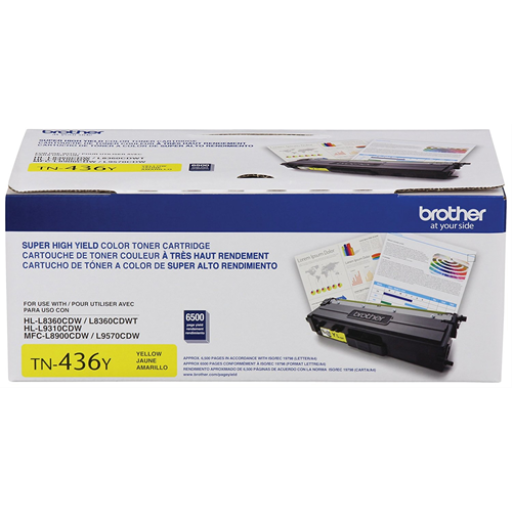 Brother TN436Y Yellow Toner Cartridge, Super High Yield – Laser | Brother