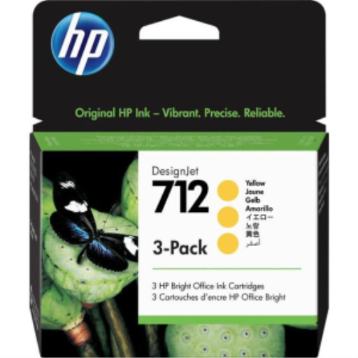 HP 712 Yellow Ink Cartridge 3-Pack – UK Inkjets | HP Canada