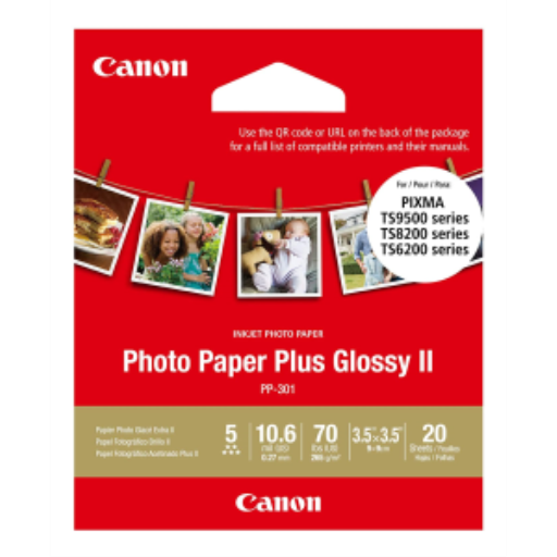 PP-301 3.5" x 3.5" Photo Paper Plus Glossy (20 sheets/pkg) – Papers | Canon