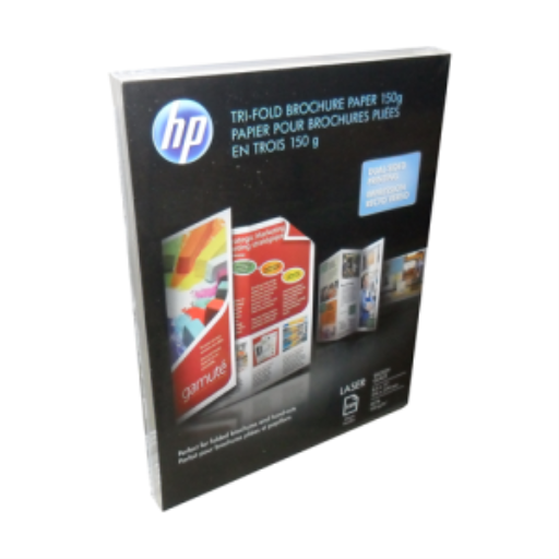 Q6612A HP TRIFOLD BROCHURE PAPER 150 SHEETS BRIGHT GLOSSY – Papers | HP Canada