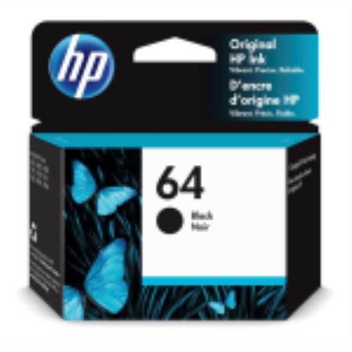 HP 64 Black Original Ink Cartridge – Inkjets Non Moving | HP Canada