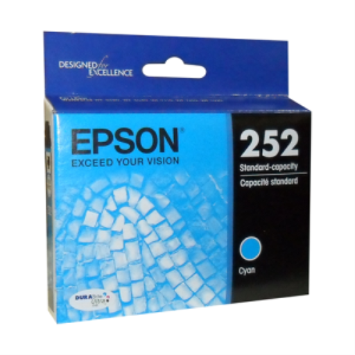 Epson 252 Cyan Ink Cartridge, Standard Capacity (T252220) – Inkjets | Epson