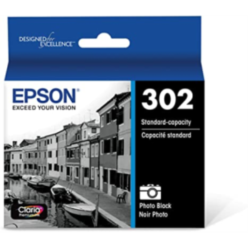 T302120S Epson 302 Photo Black Original Ink Cartridge – Inkjets | Epson