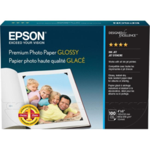 Epson Premium Photo Paper Glossy, 4x6, 100 sheetsS04 – Papers | Epson