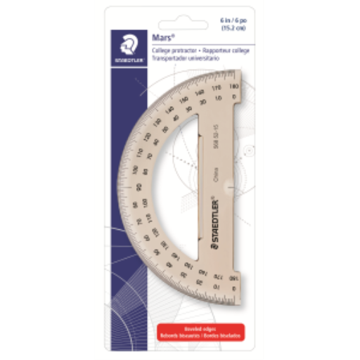 56852-15BK02 STAEDTLER-Mars Limited PROTRACTOR 180deg.6" – Drafting Products | STAEDTLER