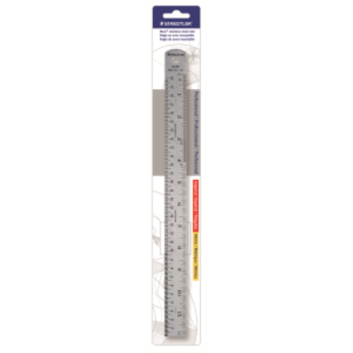 96353-12BK04 STAEDTLER-Mars Limited STEEL RULER CORK BACK.12 – Drafting Products | STAEDTLER