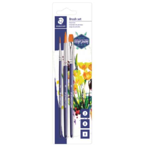 989-SBK3-302 STAEDTLER-Mars Limited BRUSHES SYNT.SET OF 3x – Products for Artists | STAEDTLER