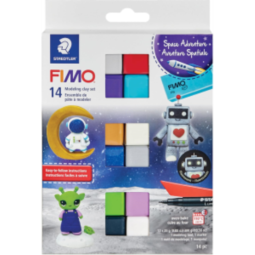 Set Modelling Clay Fimo Soft Galaxy 12 Color Pack, 1 Permanent Marker, 1 Modelling Tool – FIMO Modeling Clay & Accessories | STAEDTLER