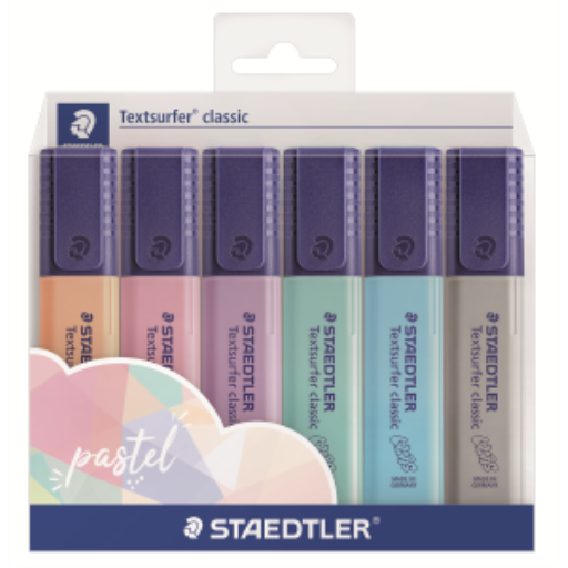 364-CWP6PA STAEDTLER-Mars Limited HIGHL.TEXTSURFER PASTEL AS – Markers Highlighters | STAEDTLER