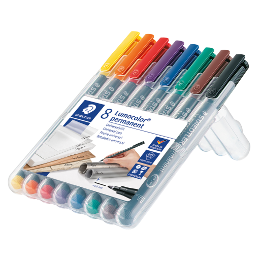 318-WP8 STAEDTLER-Mars Limited MARKER LUMO.FINE PERM. CARD – Markers | STAEDTLER