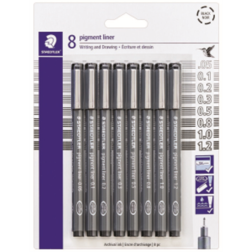 Pigment Liner (005; 01; 02; 03; 05; 08; 10; 12) – General | STAEDTLER