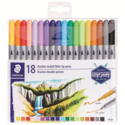 Double-ended fibre-tip pens 18pcs (VE6) – General | STAEDTLER