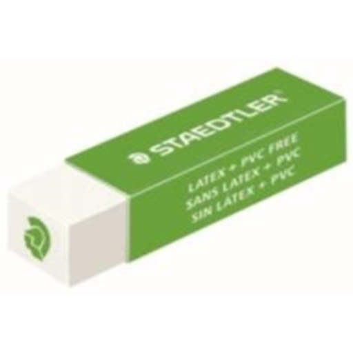 Eraser white with Marshead green – General | STAEDTLER