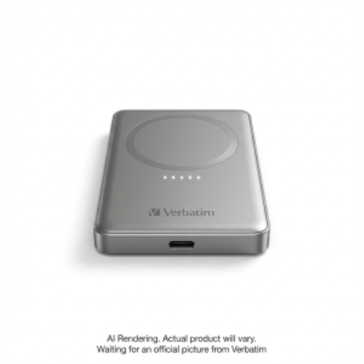 Verbatim Charge 'n' Go 5000mAh Magnetic Wireless Power Bank ? Ultra-Slim 9.6mm, 15W MagSafe Compatible, PD 20W Fast Charging ? Grey (MPN: 32244) – Power Banks | Verbatim
