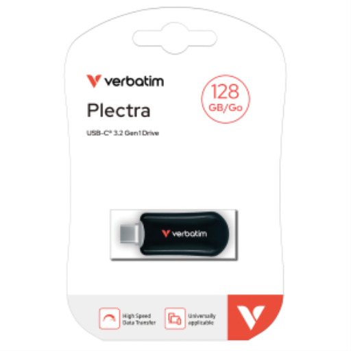 Verbatim Plectra USB-C Flash Drive Black 128GB – USB Keys | Verbatim