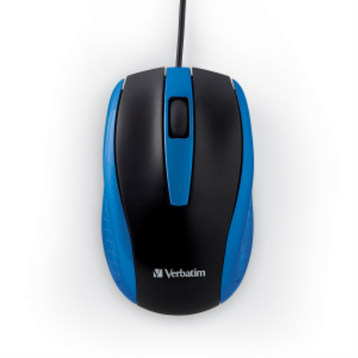 Verbatim Wired Optical Bravo Mouse - Blue – Keyboards & Mice | Verbatim