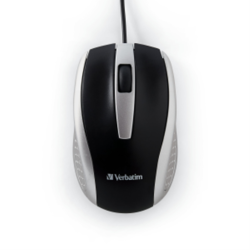 Verbatim Wired Optical Bravo Mouse - Silver – Keyboards & Mice | Verbatim