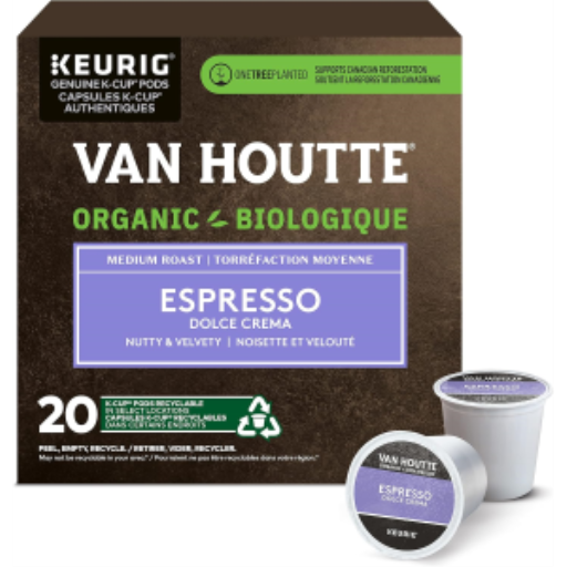 Van Houtte? Coffee Single Serve - Vhou Kc Fto Dolce Crema Med 20Ct Sl – K-Cups | Keurig Canada Inc.