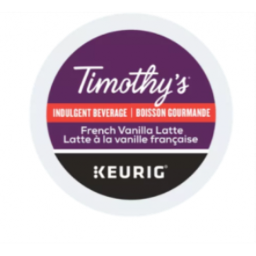 COFFEE-K CUP TIMOTHY'S FRENCH VANILLA LATTE (06717) 24/BX – K-Cups | Keurig Canada Inc.