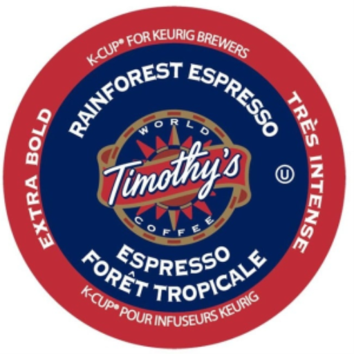 COFFEE-K CUP TIMOTHY'S RAINFOREST ESPRESSO X-BOLD (01020) 24/BX – K-Cups | Keurig Canada Inc.