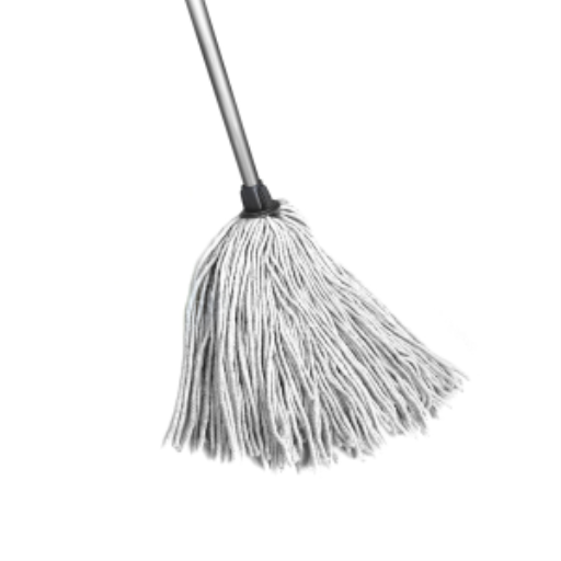 12oz Synthetic Yacht Mop - 54" Metal Handle for Marine Cleaning – Floor Cleaning | Globe Commercial Products