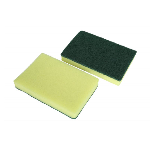 6"x4' Green/Yellow Foam Scrub Sponge - Tough Grime Cleaner – General Cleaning | Globe Commercial Products