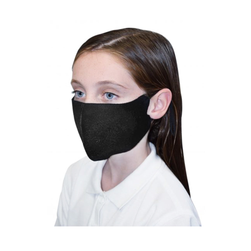 Reusable Face Mask Black Polyester/Spandex Childrens (Pack of 10) – PPE | Globe Commercial Products