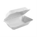 Compostable Hinged Containers - White / 8" X 8" X 3" (pack of 50) – Food Service | Globe Commercial Products