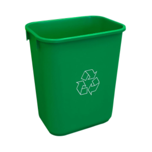 Soft Wastebaskets 39L Green – Waste | Globe Commercial Products